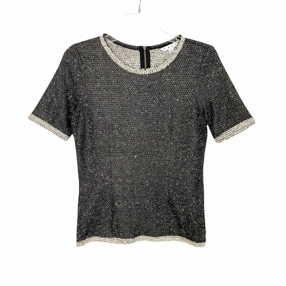 CAbi COCO Shell Terry Boucle Tweed Sweater #542 Size Small - Picture 2 of 6